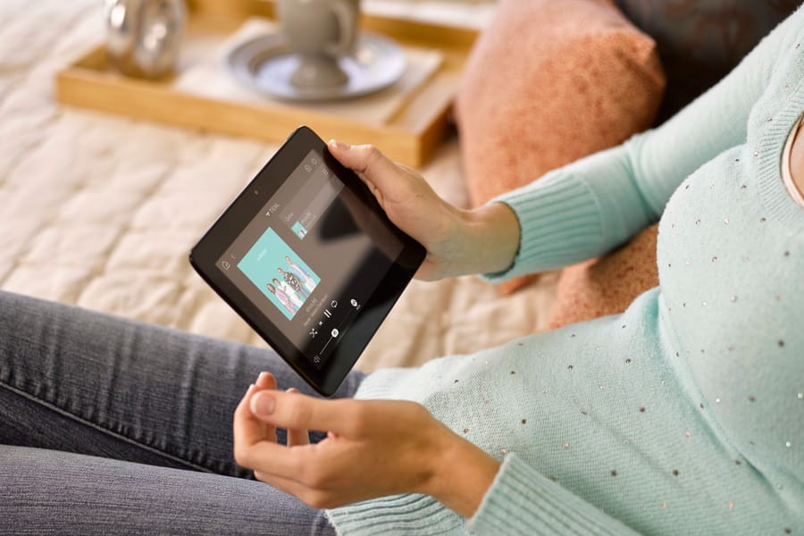 Streaming whole-home audio from a touchscreen