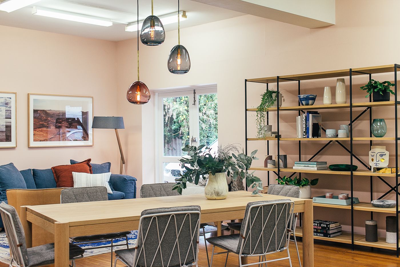 Warm, modern home interior